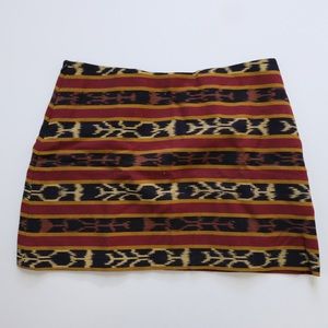 Guatemalan Handmade brown earth tone mini skirt medium